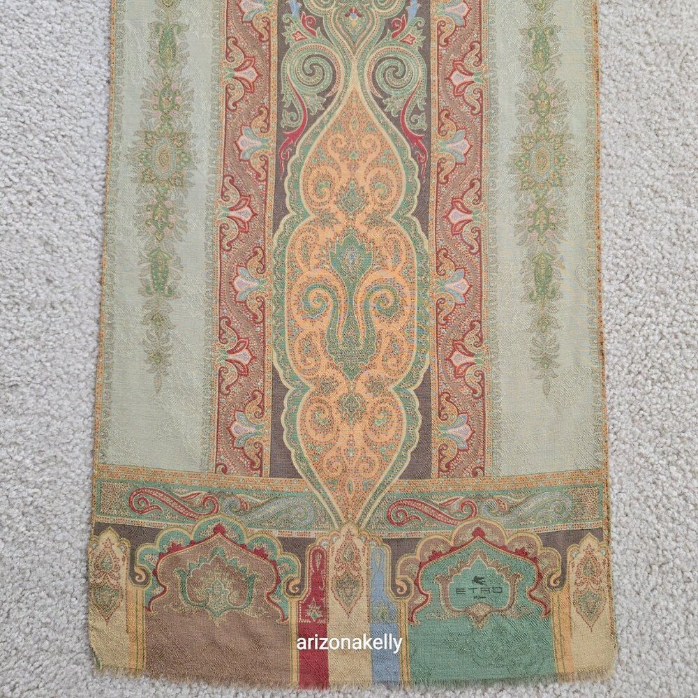 Etro Wool & Silk Scarf - Picture 15 of 16